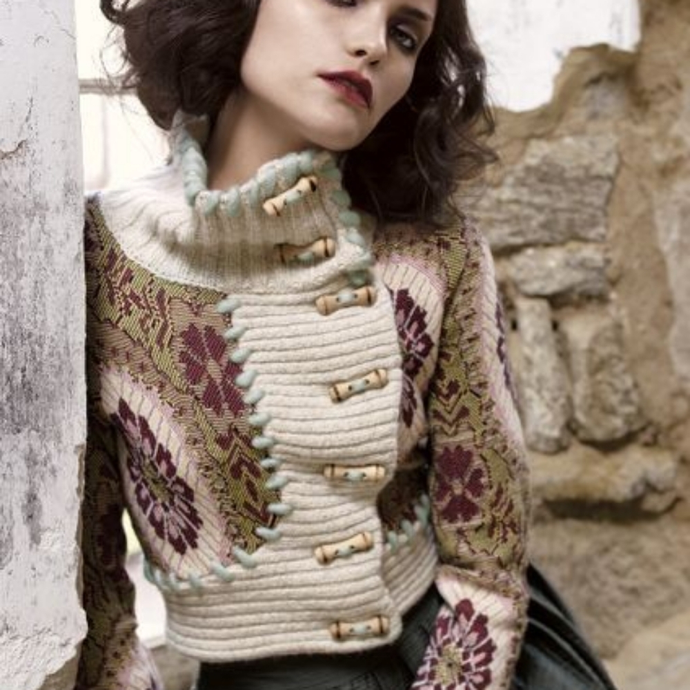 Rare Anthropologie Sleeping on Snow crop sweater.